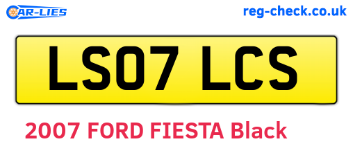 LS07LCS are the vehicle registration plates.