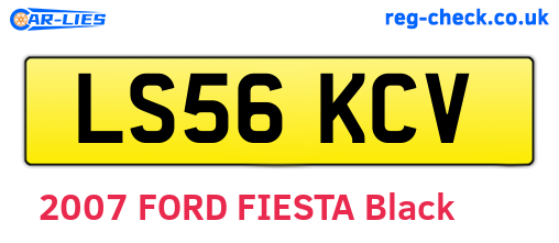LS56KCV are the vehicle registration plates.