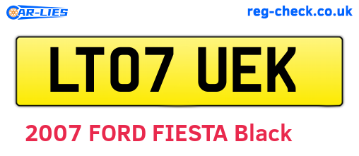 LT07UEK are the vehicle registration plates.