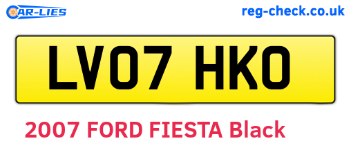LV07HKO are the vehicle registration plates.