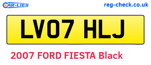 LV07HLJ are the vehicle registration plates.