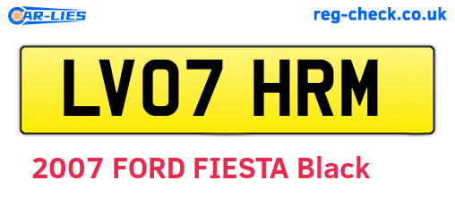 LV07HRM are the vehicle registration plates.