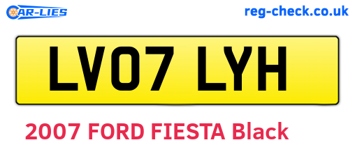 LV07LYH are the vehicle registration plates.