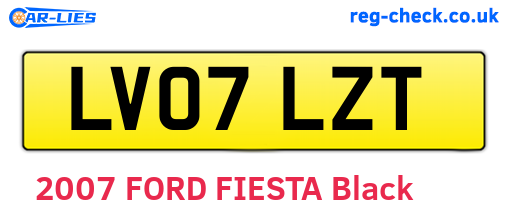 LV07LZT are the vehicle registration plates.
