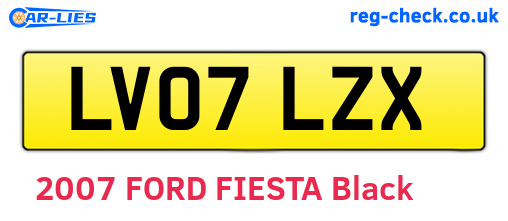 LV07LZX are the vehicle registration plates.