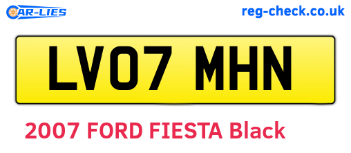 LV07MHN are the vehicle registration plates.