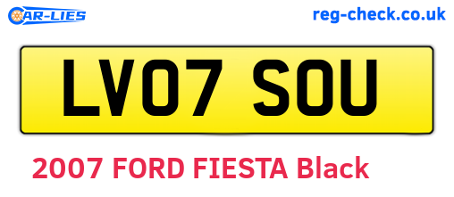 LV07SOU are the vehicle registration plates.