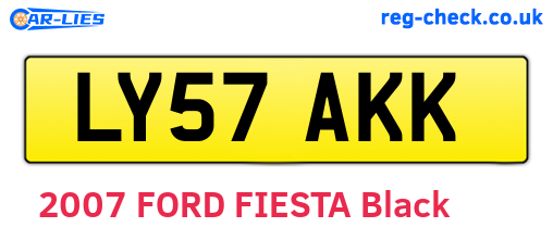 LY57AKK are the vehicle registration plates.