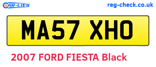MA57XHO are the vehicle registration plates.