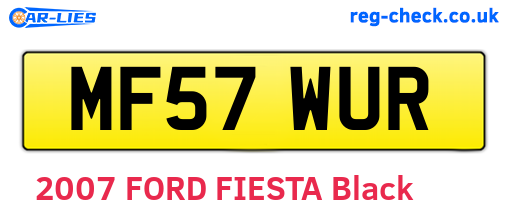 MF57WUR are the vehicle registration plates.
