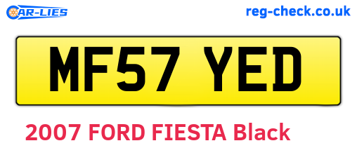 MF57YED are the vehicle registration plates.