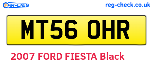 MT56OHR are the vehicle registration plates.