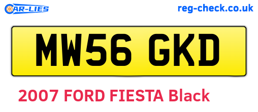 MW56GKD are the vehicle registration plates.