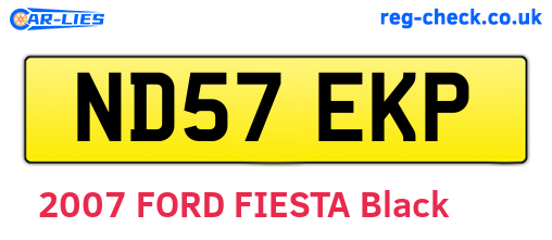 ND57EKP are the vehicle registration plates.