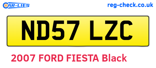 ND57LZC are the vehicle registration plates.