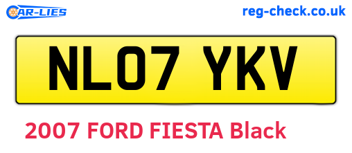 NL07YKV are the vehicle registration plates.