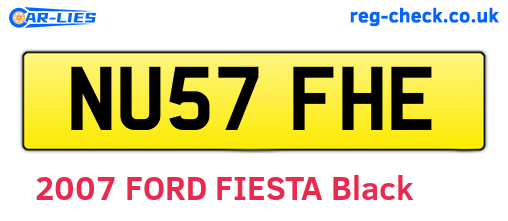 NU57FHE are the vehicle registration plates.