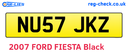 NU57JKZ are the vehicle registration plates.