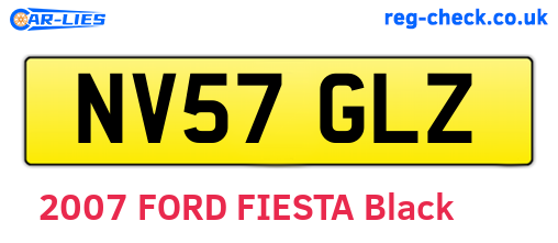 NV57GLZ are the vehicle registration plates.