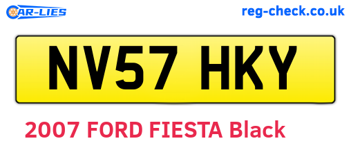 NV57HKY are the vehicle registration plates.