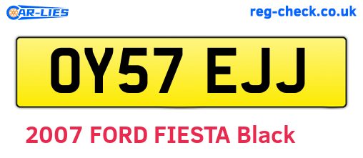 OY57EJJ are the vehicle registration plates.