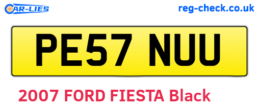 PE57NUU are the vehicle registration plates.