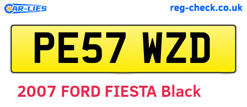 PE57WZD are the vehicle registration plates.