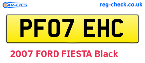 PF07EHC are the vehicle registration plates.