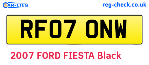 RF07ONW are the vehicle registration plates.