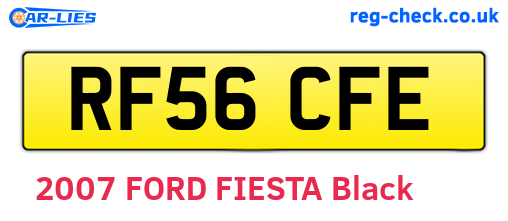 RF56CFE are the vehicle registration plates.