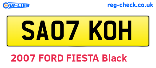SA07KOH are the vehicle registration plates.