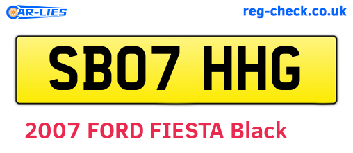 SB07HHG are the vehicle registration plates.