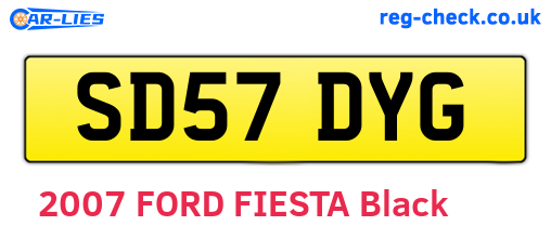 SD57DYG are the vehicle registration plates.