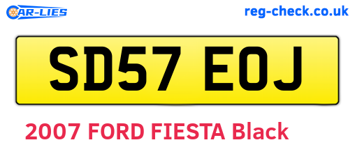SD57EOJ are the vehicle registration plates.