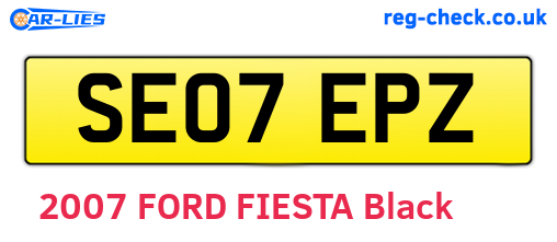 SE07EPZ are the vehicle registration plates.