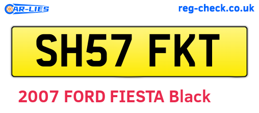 SH57FKT are the vehicle registration plates.