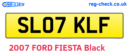 SL07KLF are the vehicle registration plates.