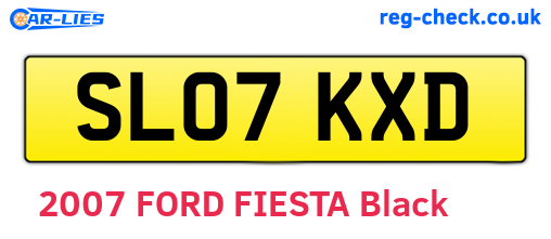 SL07KXD are the vehicle registration plates.