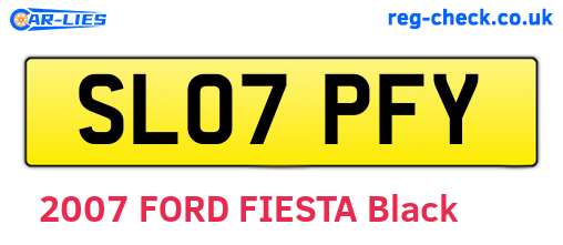 SL07PFY are the vehicle registration plates.