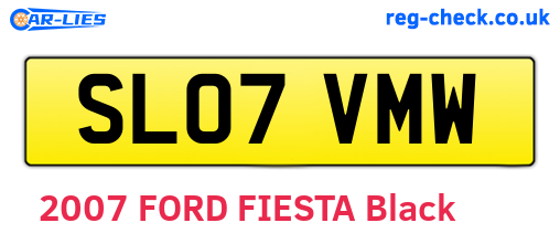SL07VMW are the vehicle registration plates.