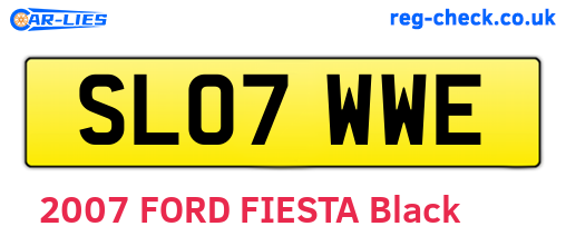 SL07WWE are the vehicle registration plates.