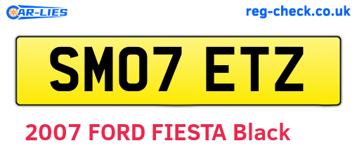 SM07ETZ are the vehicle registration plates.