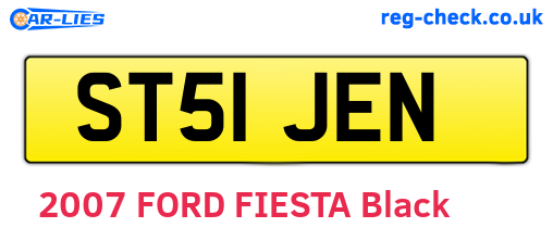 ST51JEN are the vehicle registration plates.