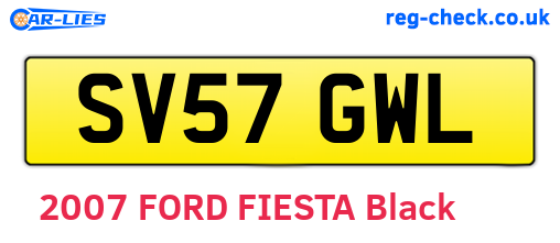 SV57GWL are the vehicle registration plates.