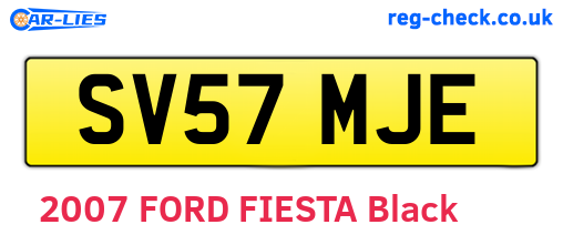 SV57MJE are the vehicle registration plates.