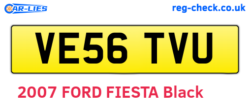 VE56TVU are the vehicle registration plates.