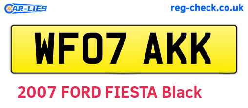 WF07AKK are the vehicle registration plates.