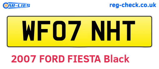 WF07NHT are the vehicle registration plates.