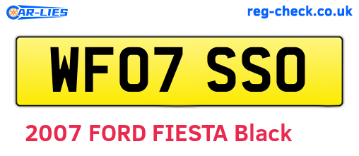 WF07SSO are the vehicle registration plates.