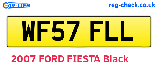 WF57FLL are the vehicle registration plates.